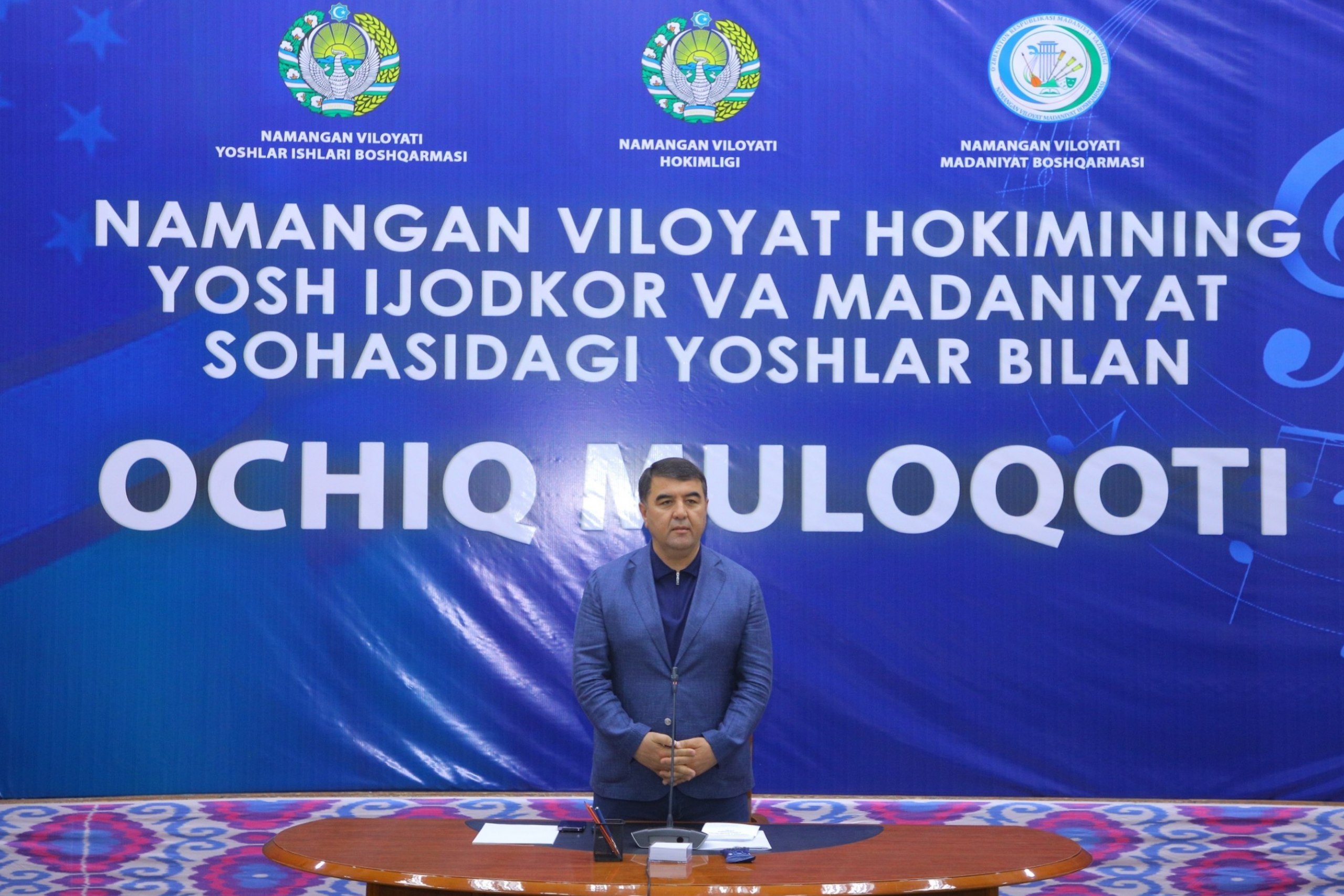 Namangan viloyati hokimi yosh ijodkor va madaniyat sohasidagi yoshlar bilan uchrashdi