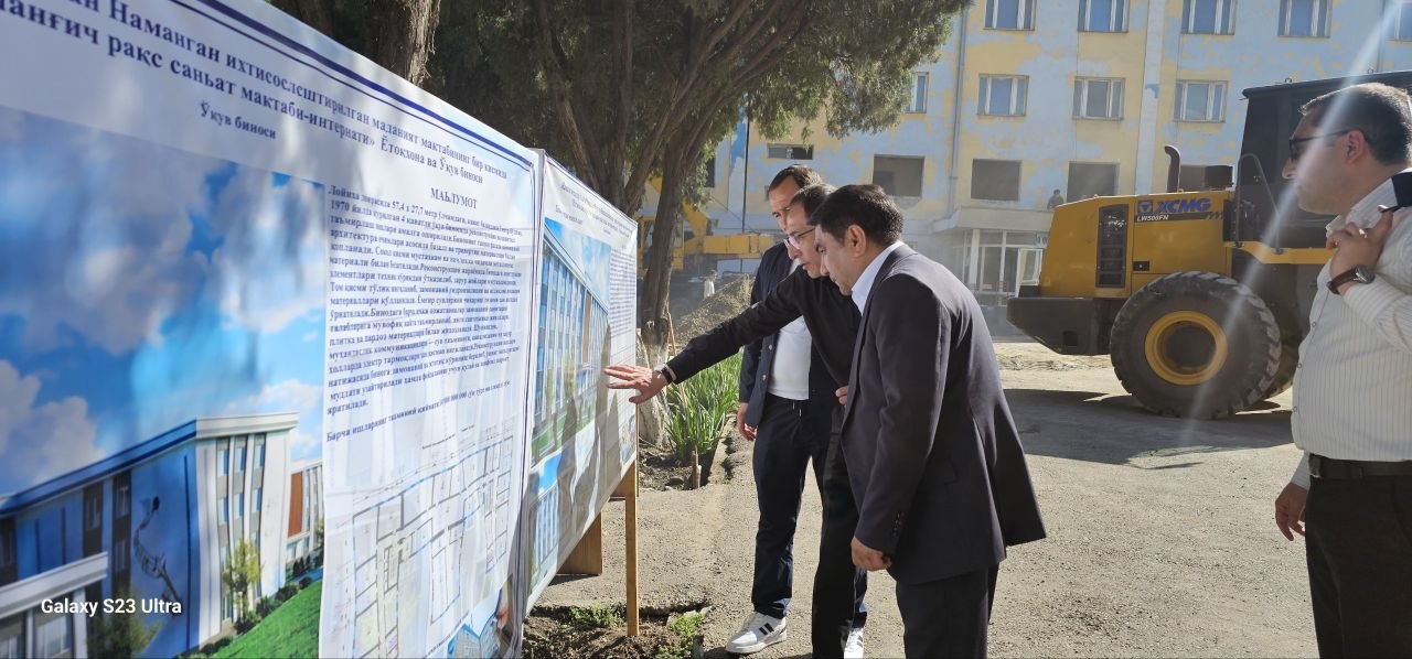 Namangan boshlang‘ich raqs sanʼati maktab internatini qurilish qay tariqa ketmoqda